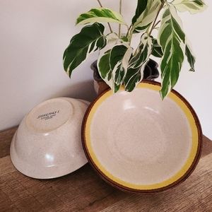 vintage suncraft Stoneware Japan speckled soup bowls (set of 2) 🍜💛🍂